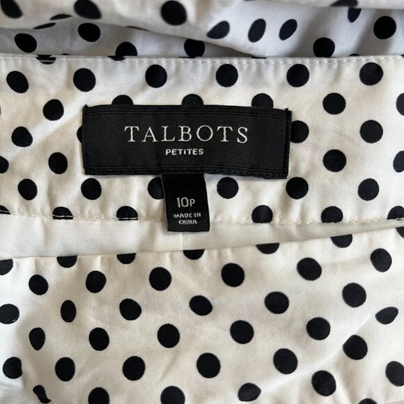Talbots polkadot embroidered trim full skirt - Picture 6 of 10